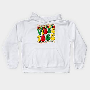 Groovy Juneteenth Vibes 1865 African American Freedom Day Kids Hoodie